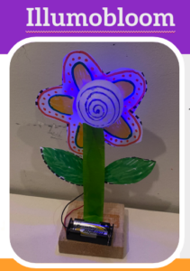 Robot Flower with an LED