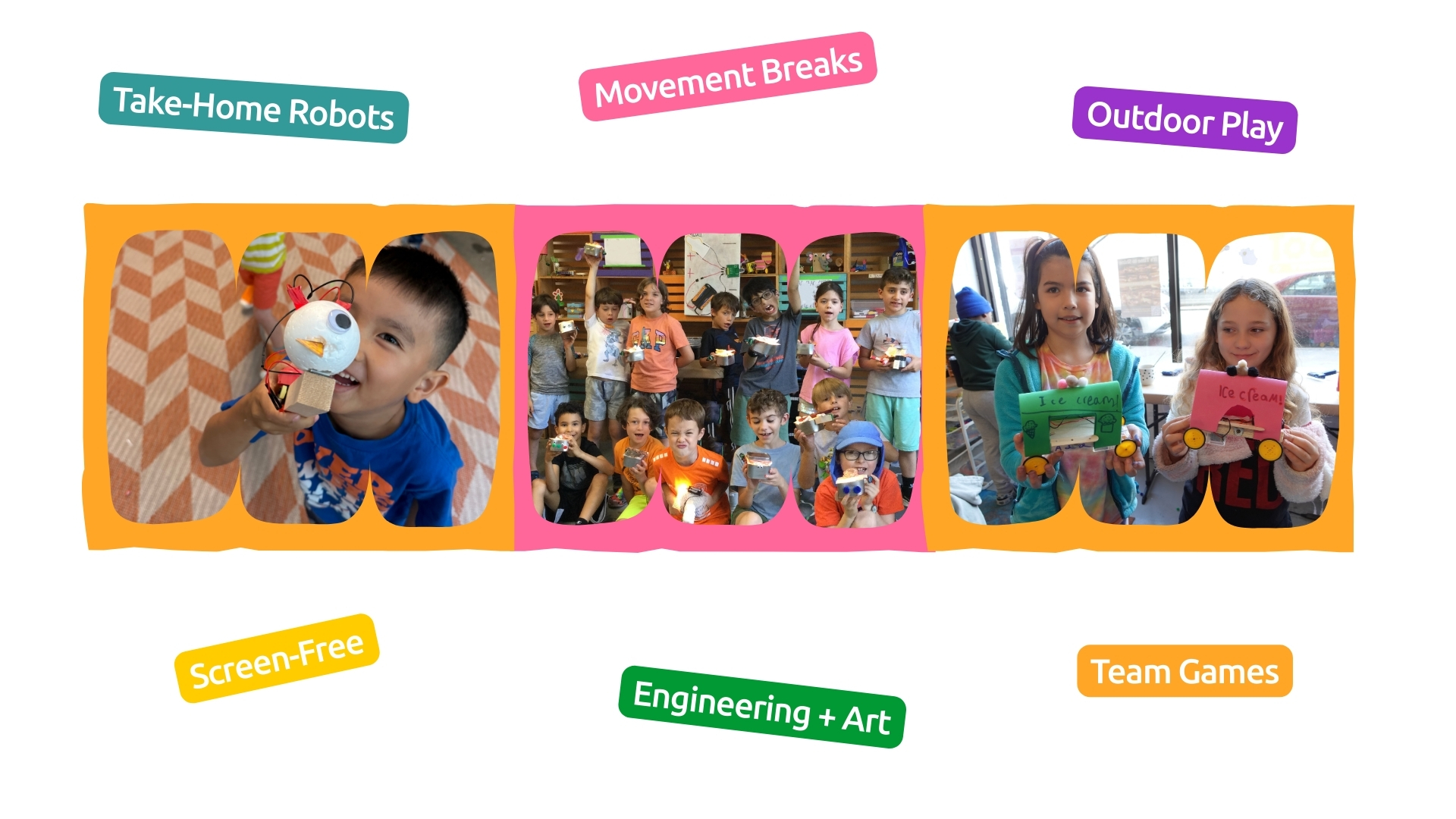 Kids having fun at the Spring and Summer Camp sessions