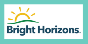 Company log for Bright Horizons. with a sun coming over the horizon