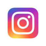 Logo for the company known as Instagram. A square with rounded sides with purple, red, orange and yellow. A white outline smaller square with a white outline circle inside and a white dot in the upper right.