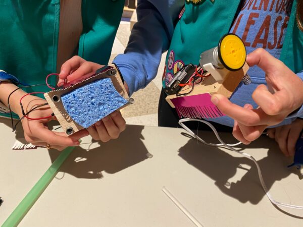 Photo of two kid-made robots