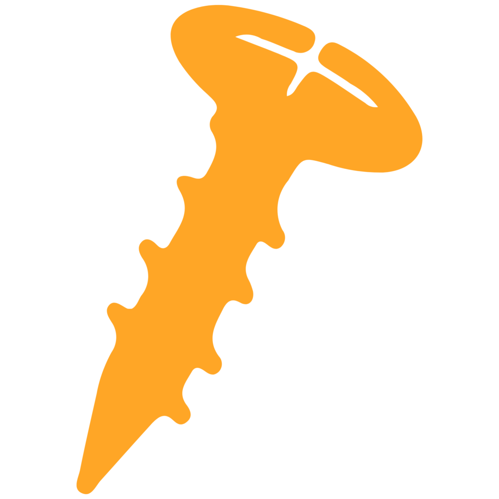 Illustration of an orange screw