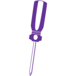 Illustration of a purple screwdriver