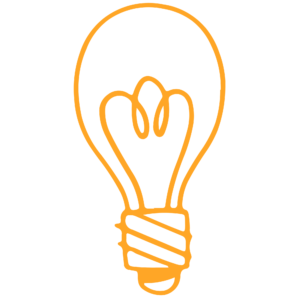 Illustration of an orange lightbulb