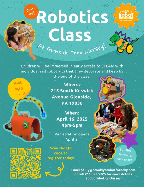 Glenside Free Library Robotics Class April 16, 2025