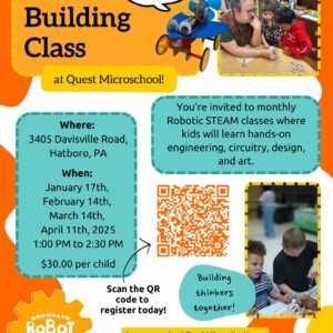 Robot Builing class at Quest Microschool for kids ages 5-12