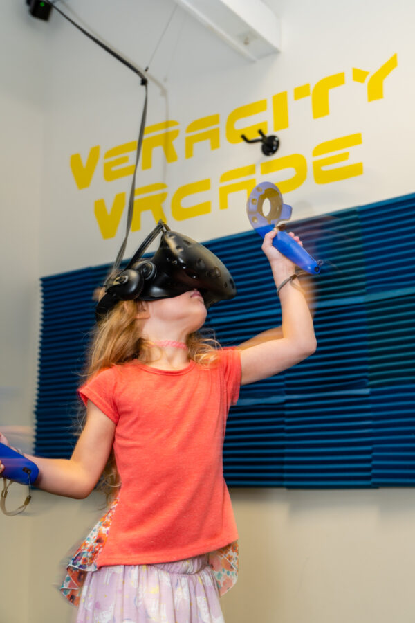 Girl playing VR