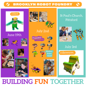 Foundry Funday Robots examples and pictures of kids building and playing with robots