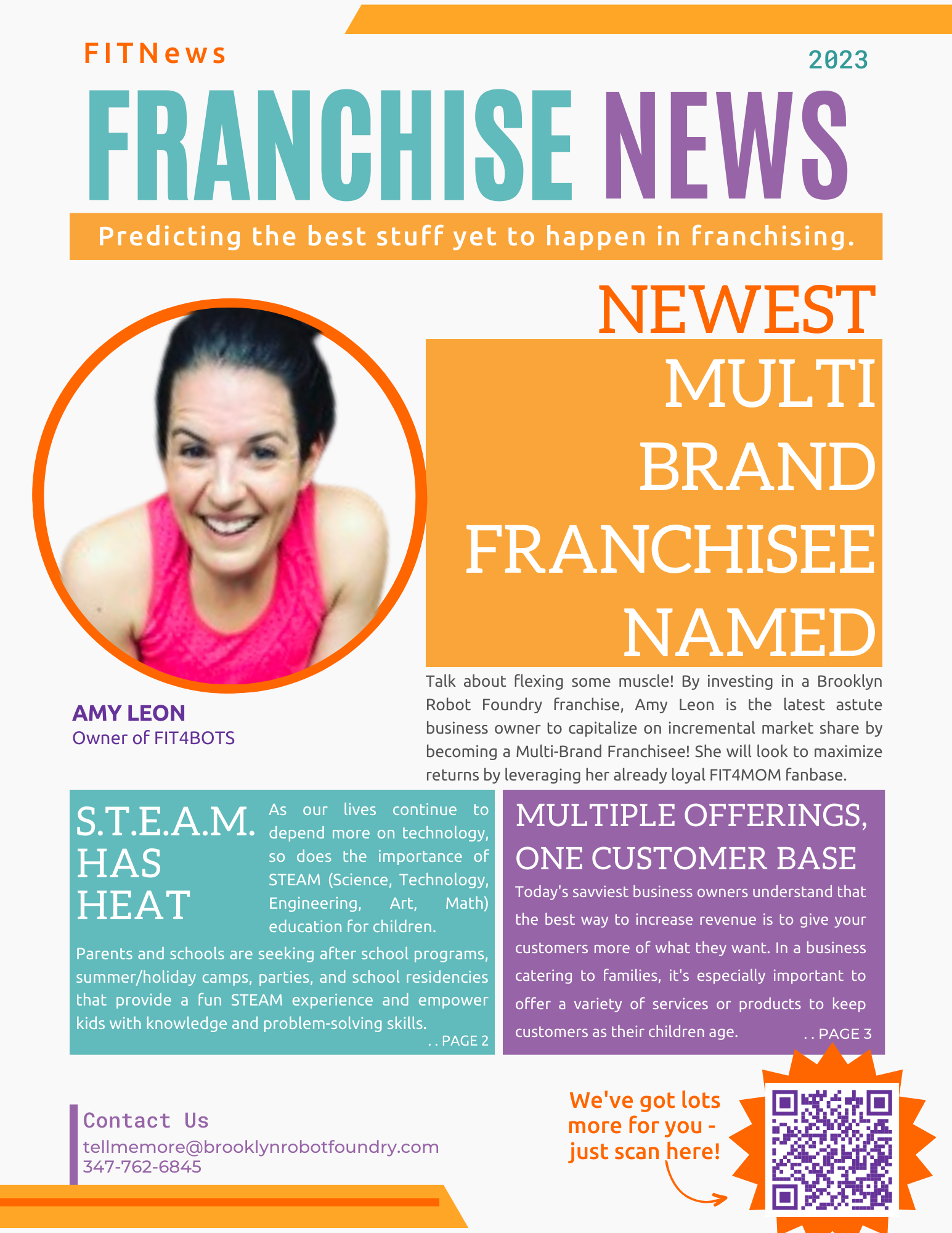 Fictional front page of a newsletter titled 