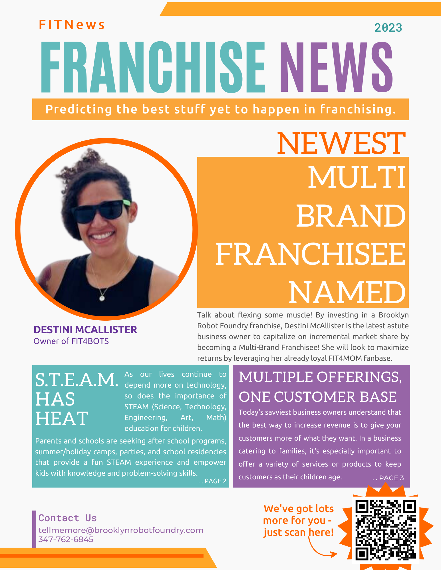 Fictional front page of a newsletter titled 