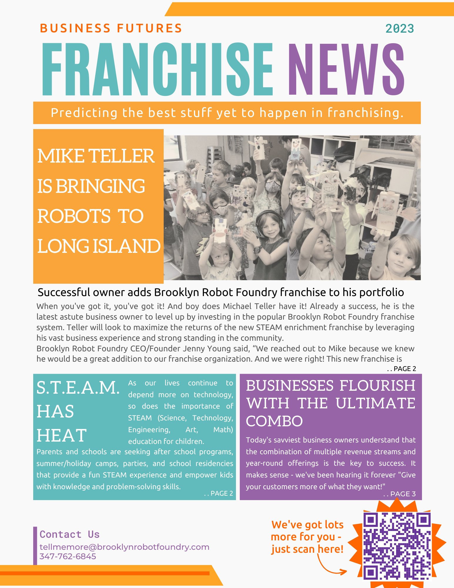 Fictional front page of a newsletter titled 