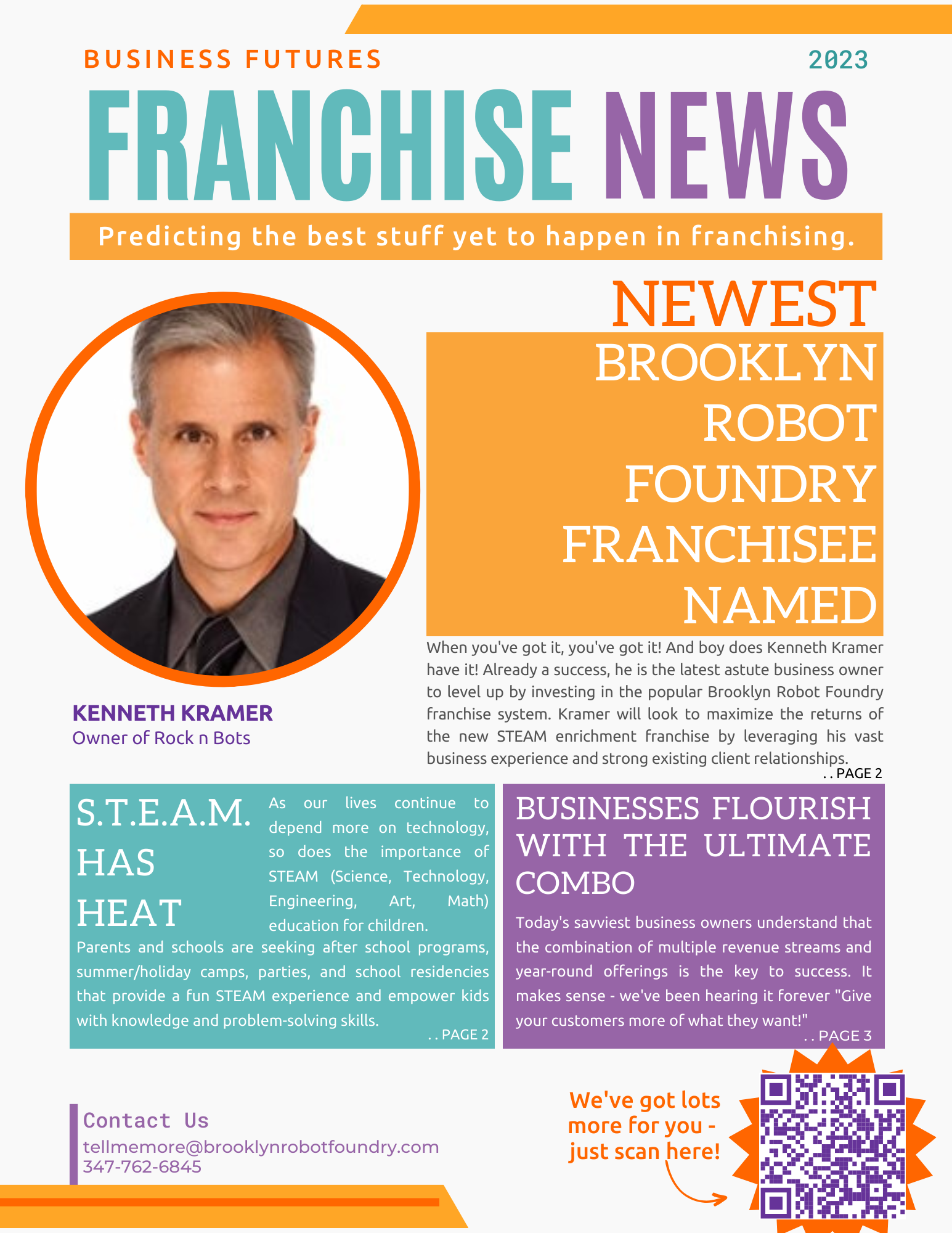 Fictional front page of a newsletter titled 