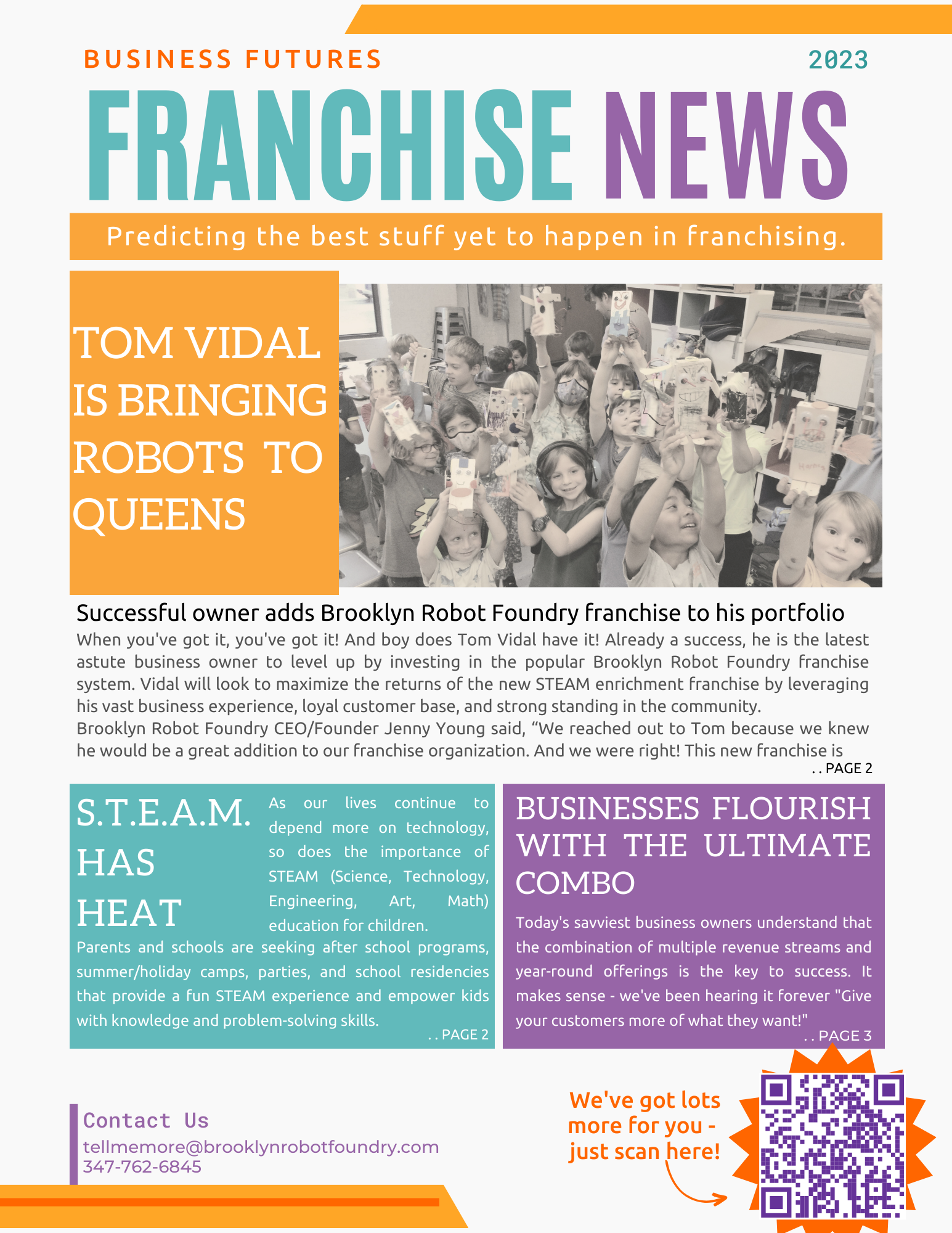 Fictional front page of a newsletter titled 