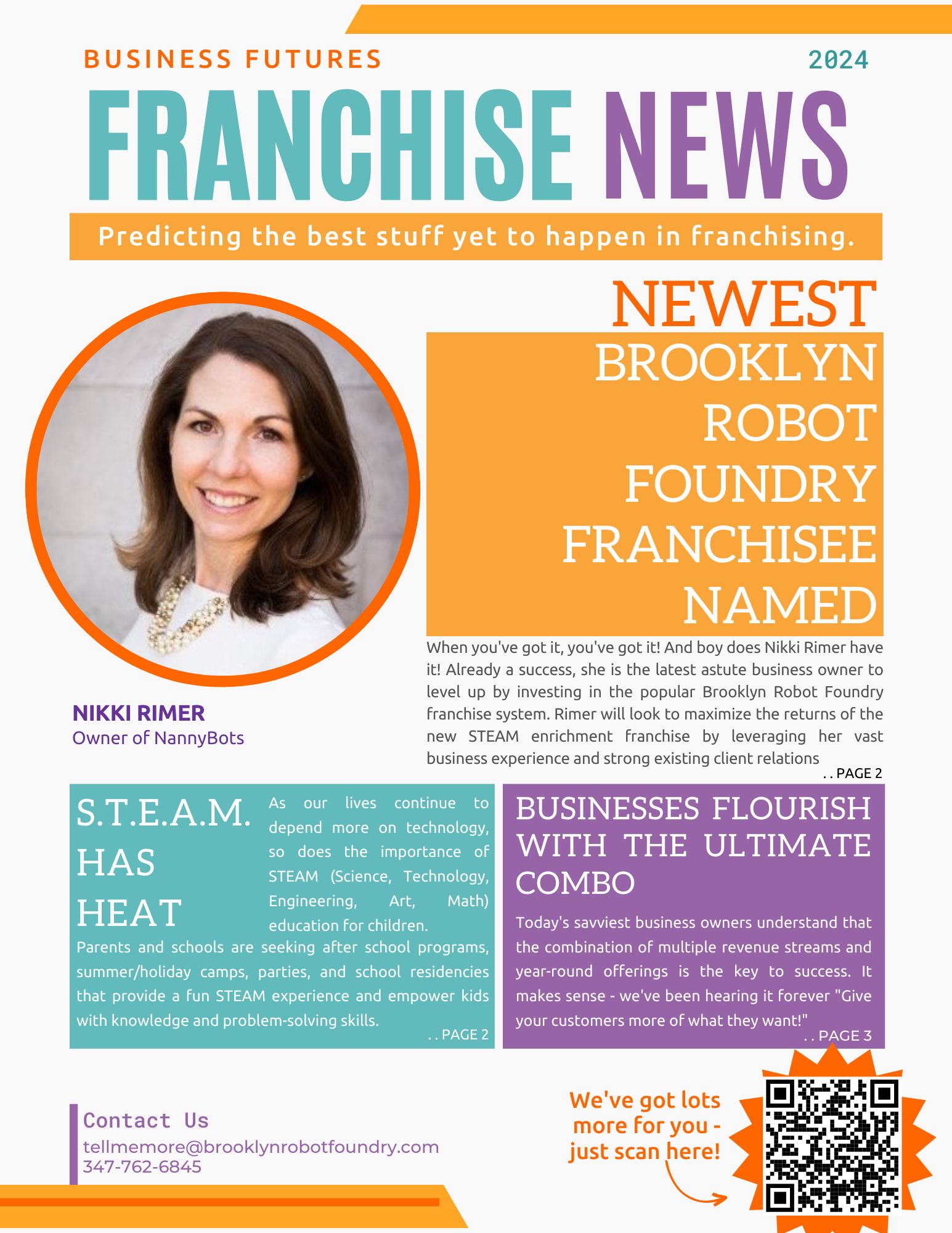 Fictional front page of a newsletter titled 