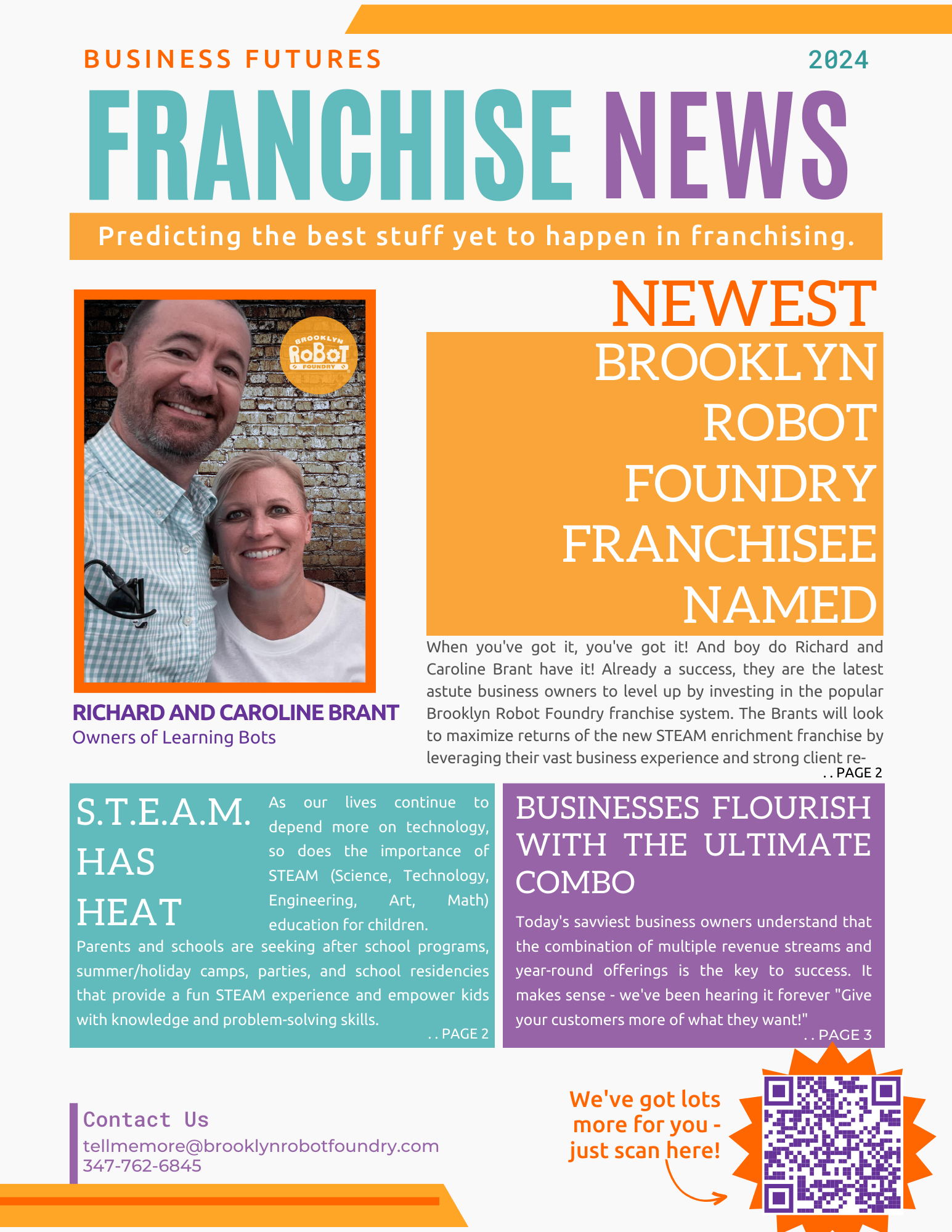 Fictional front page of a newsletter titled 