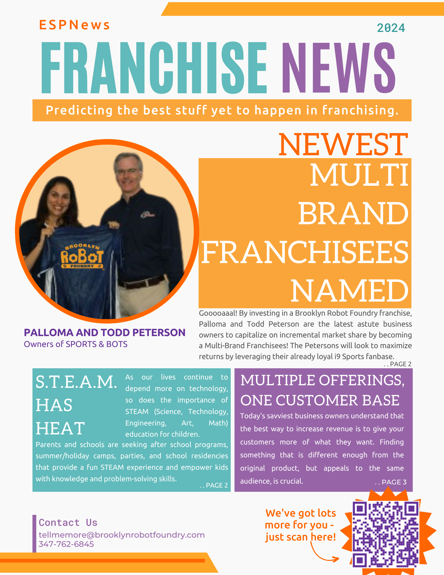 Fictional front page of a newsletter titled 