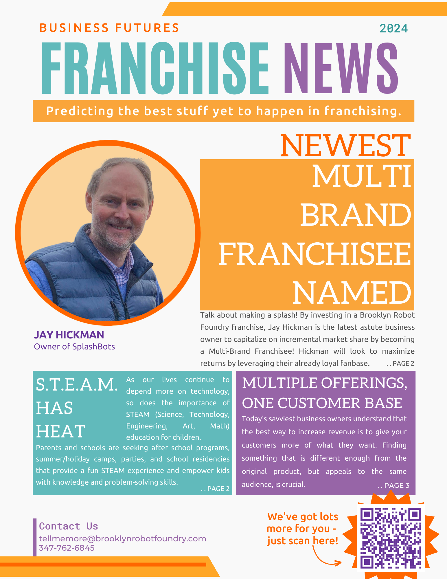 Fictional front page of a newsletter titled 