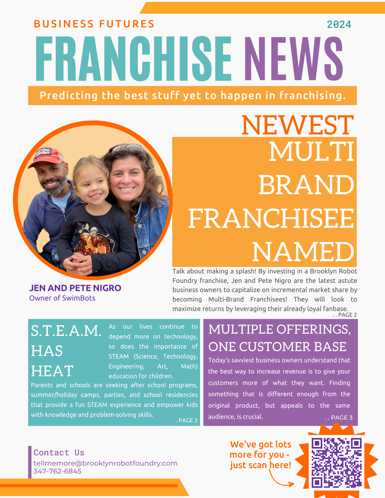 Fictional front page of a newsletter titled 