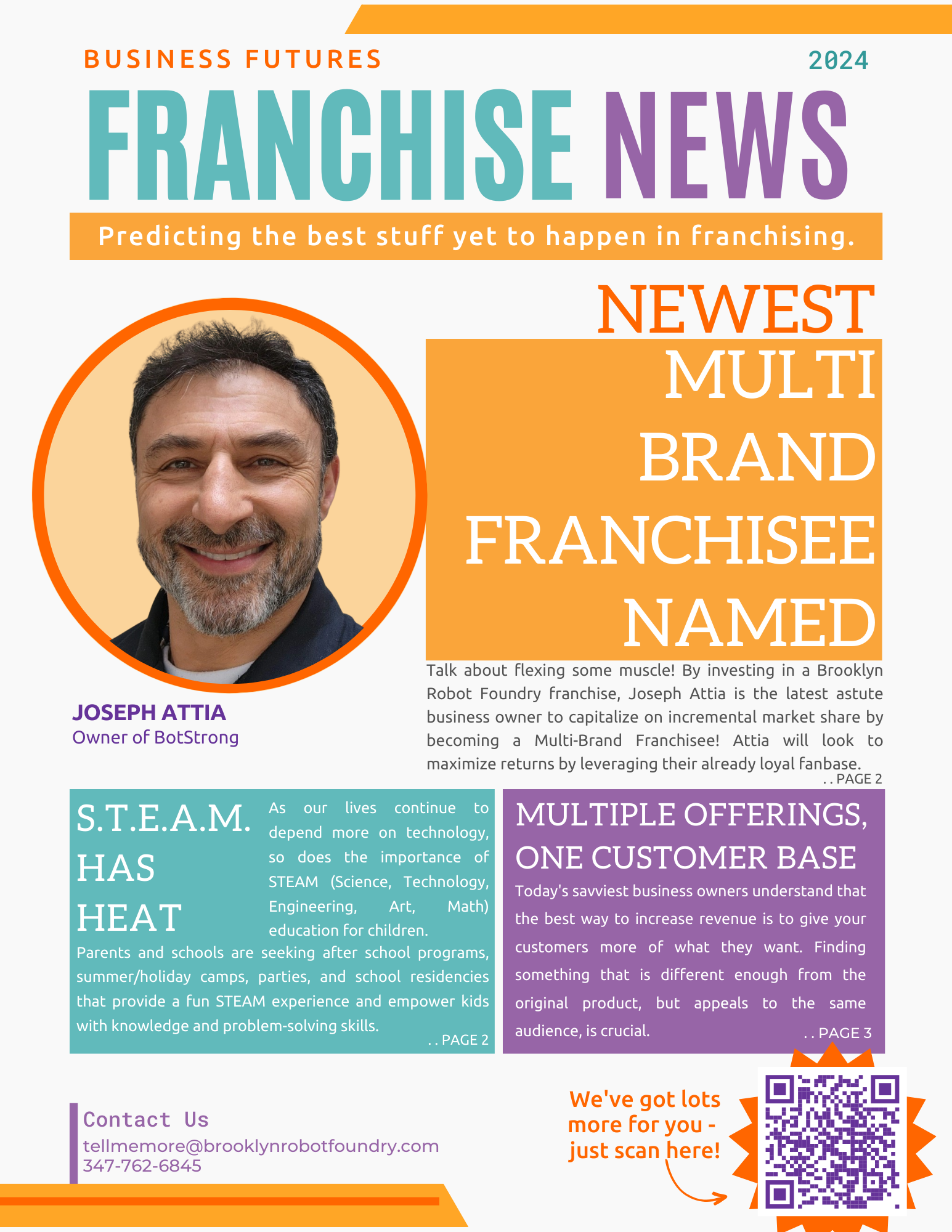 Fictional front page of a newsletter titled 