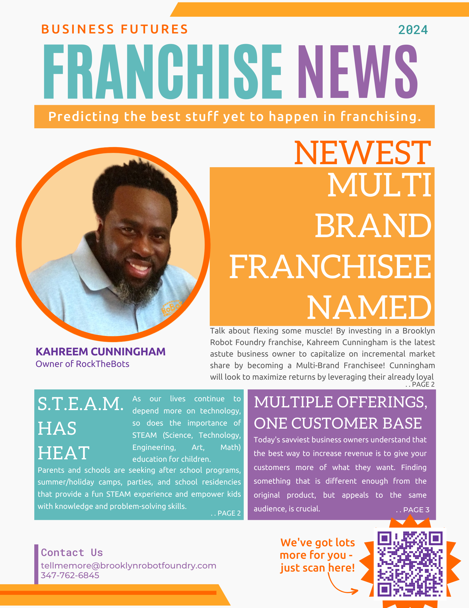 Fictional front page of a newsletter titled 