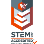 Badge from Stem.org that shows this organization has been declared a STEM Accredited Educational Experience
