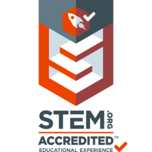 Badge from Stem.org that shows this organization has been declared a STEM Accredited Educational Experience